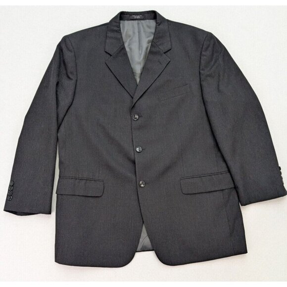 Jones New York Men's Blazer Jacket Size 44R Gray 100% Wool Sport Coat - Picture 1 of 16